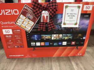 Item #52 - 50" Vizio TV & $25 Netflix Card
